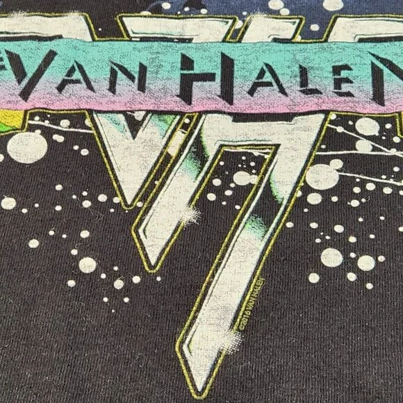 Van Halen World Tour 1978 Band Tee T-Shirt Sz Large Graphic Print Unisex VG - Picture 5 of 10